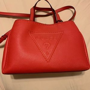 Guess red cross body/hand bag